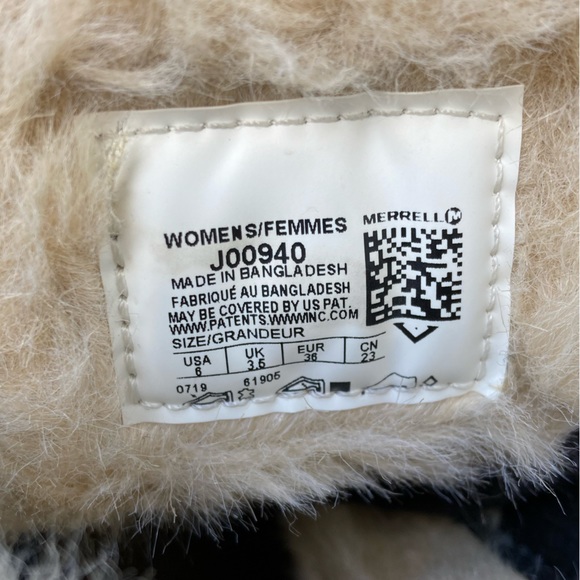 Boots MERRELL MID POLAR Waterproof Leather SELECT DRY Black Fur Lined Size 6 - Picture 10 of 15